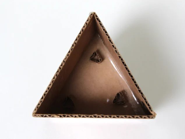 cardboard mold for geometric concrete planters, A Piece of Rainbow on Bekob