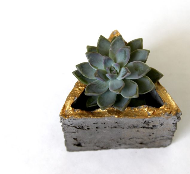 triangular geometric concrete planter, A Piece of Rainbow on Bekob