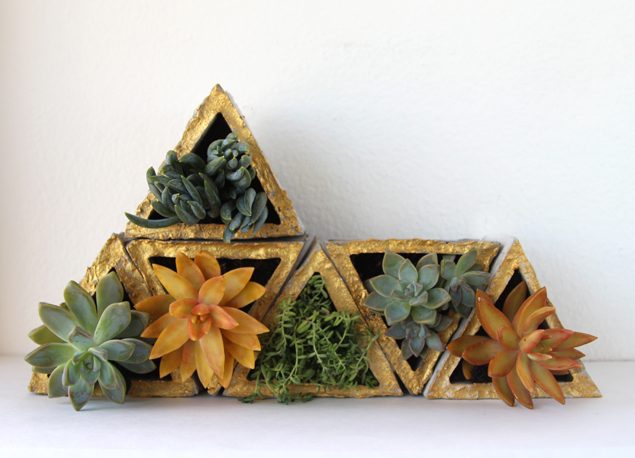 living wall planter from concrete, A Piece of Rainbow on Bekob