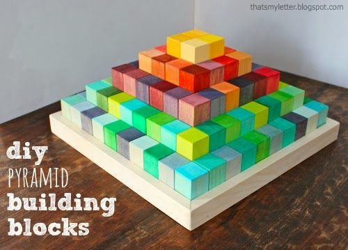 handmade pyramid building blocks
