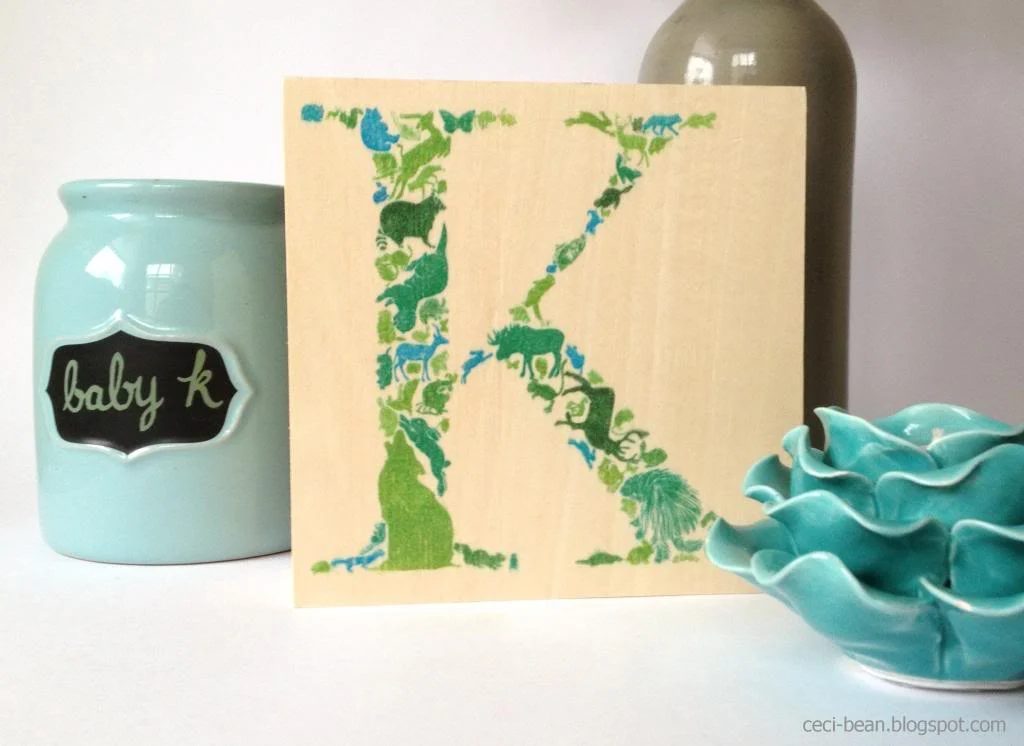 graphic mosaic monogram art