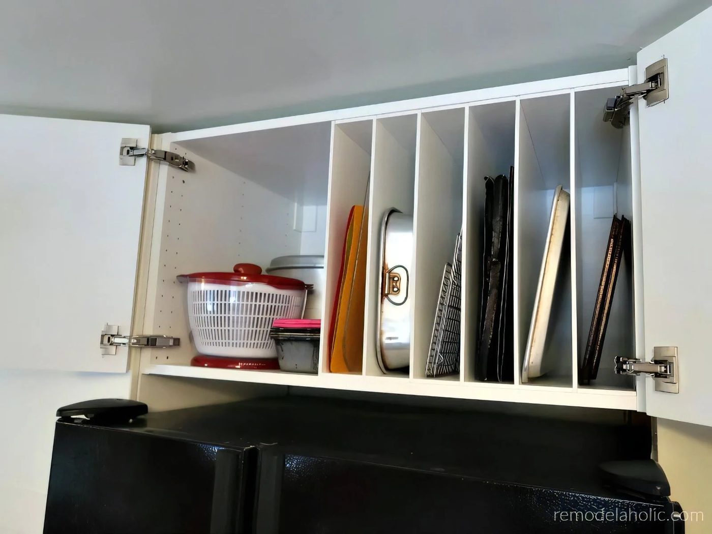 Organized Over The Fridge Cabinet Handmade Ikea Kitchen Cabinet method Bekob 084313