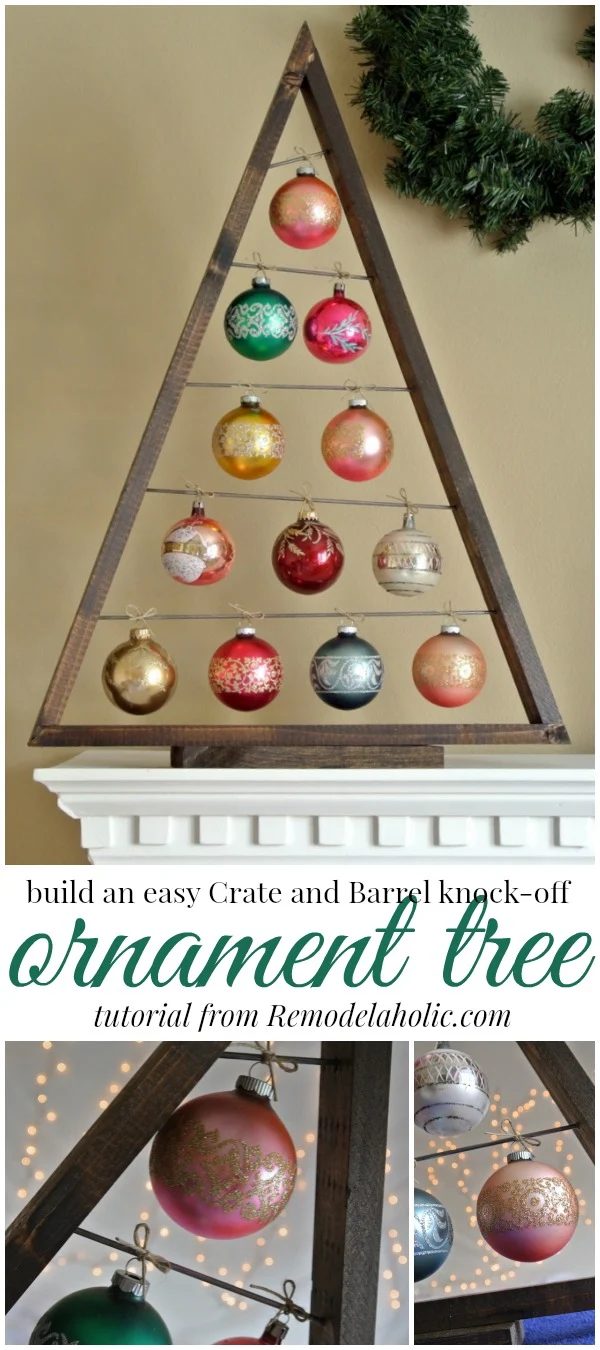 Build an straightforward ornament display tree -- Knockoff the Crate and Barrel wood ornament display tree for a fraction of the price using these free plans! Use it as an advent c