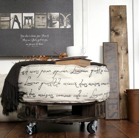 handmade ottomans | handmade french industrial ottoman, AKA Design