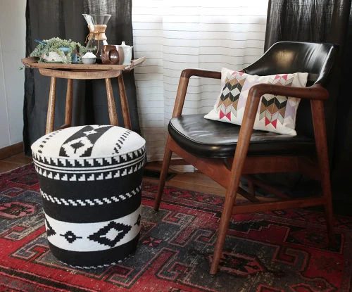 handmade ottomans | utility bucket ottoman by revive, Design Sponge