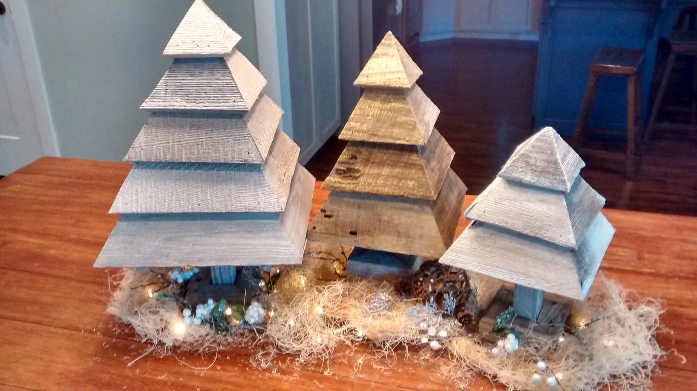 Build 3D Wood Trees for Christmas and Winter Decor