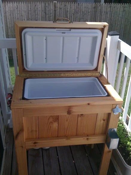 handmade deck cooler stand