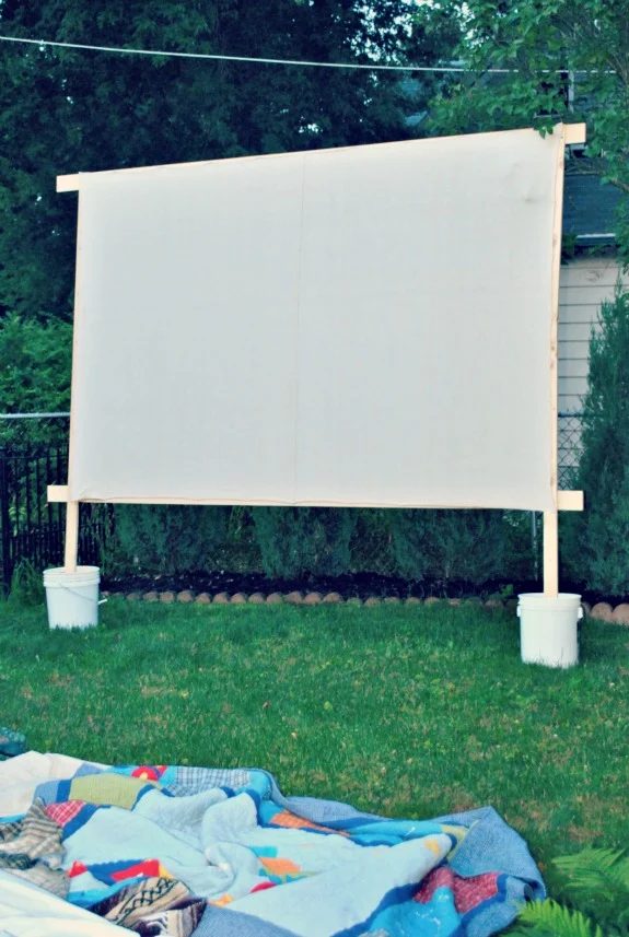 handmade outdoor movie screen