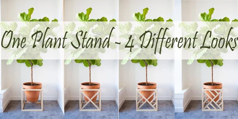 Modern Cube Plant Stand With Optional Fretwork