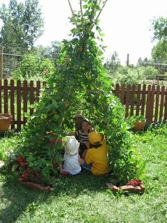 handmade bean teepee