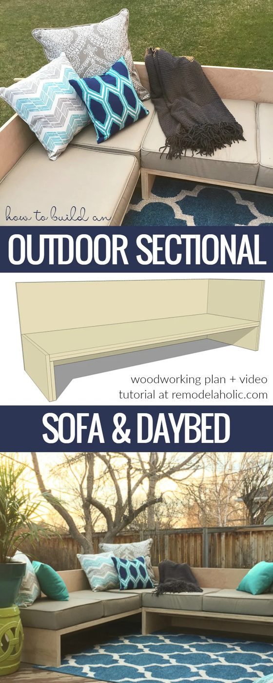 How To Build A Modern Plywood Handmade Outdoor Sectional Sofa With Cushion Storage Bekob