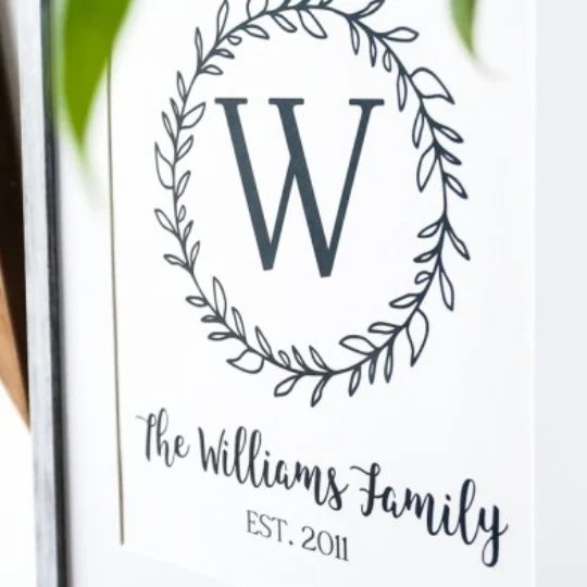 Custom Printable Farmhouse Monogram + Family Name Wall Art