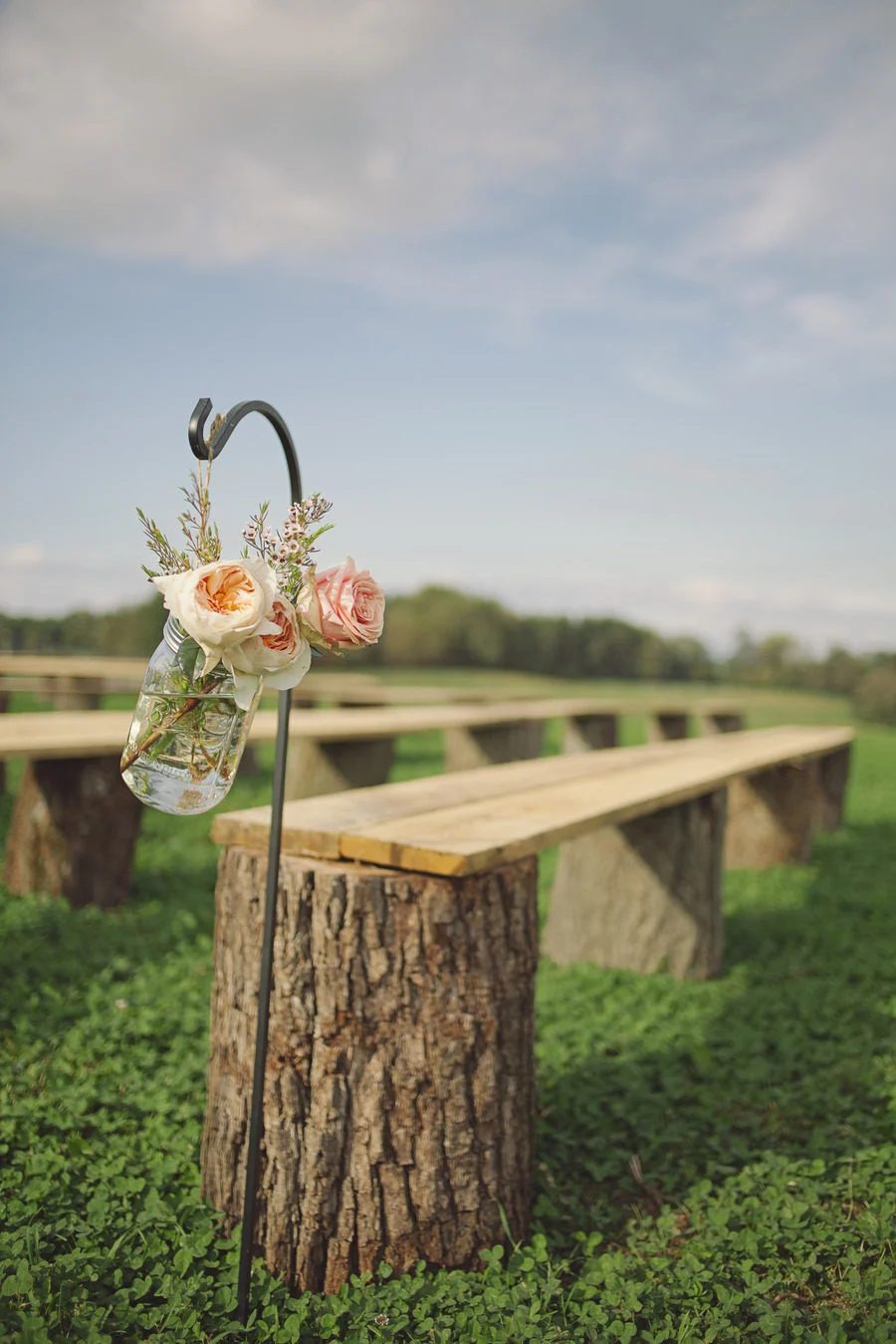 Diy Tree Stump Bench Wedding Seating, Stylemepretty