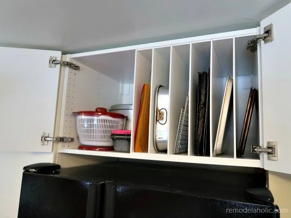 Organized Over The Fridge Cabinet, Handmade Ikea Kitchen Cabinet method #Bekob