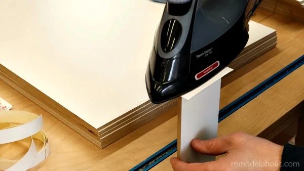 How To Iron On Edge Banding For IKEA method Cabinet Organizer #Bekob
