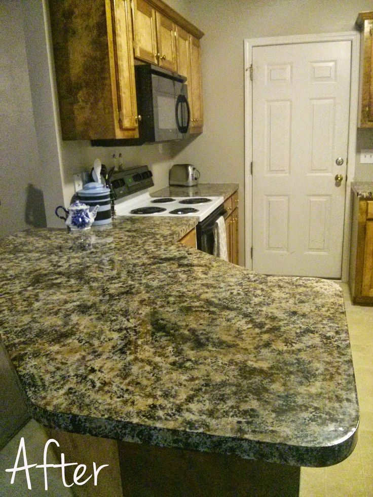 Castle Handmade faux granite painted kitchen countertop review