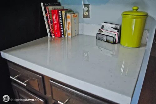 Designing Dawn glossy painted Handmade countertops review of painted kitchen countertops
