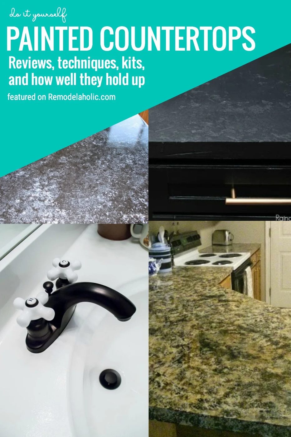 Do It Yourself Painted Countertops. Reviews, Techniques, Kits, And How Well They Hold Up Featured On Bekob.com