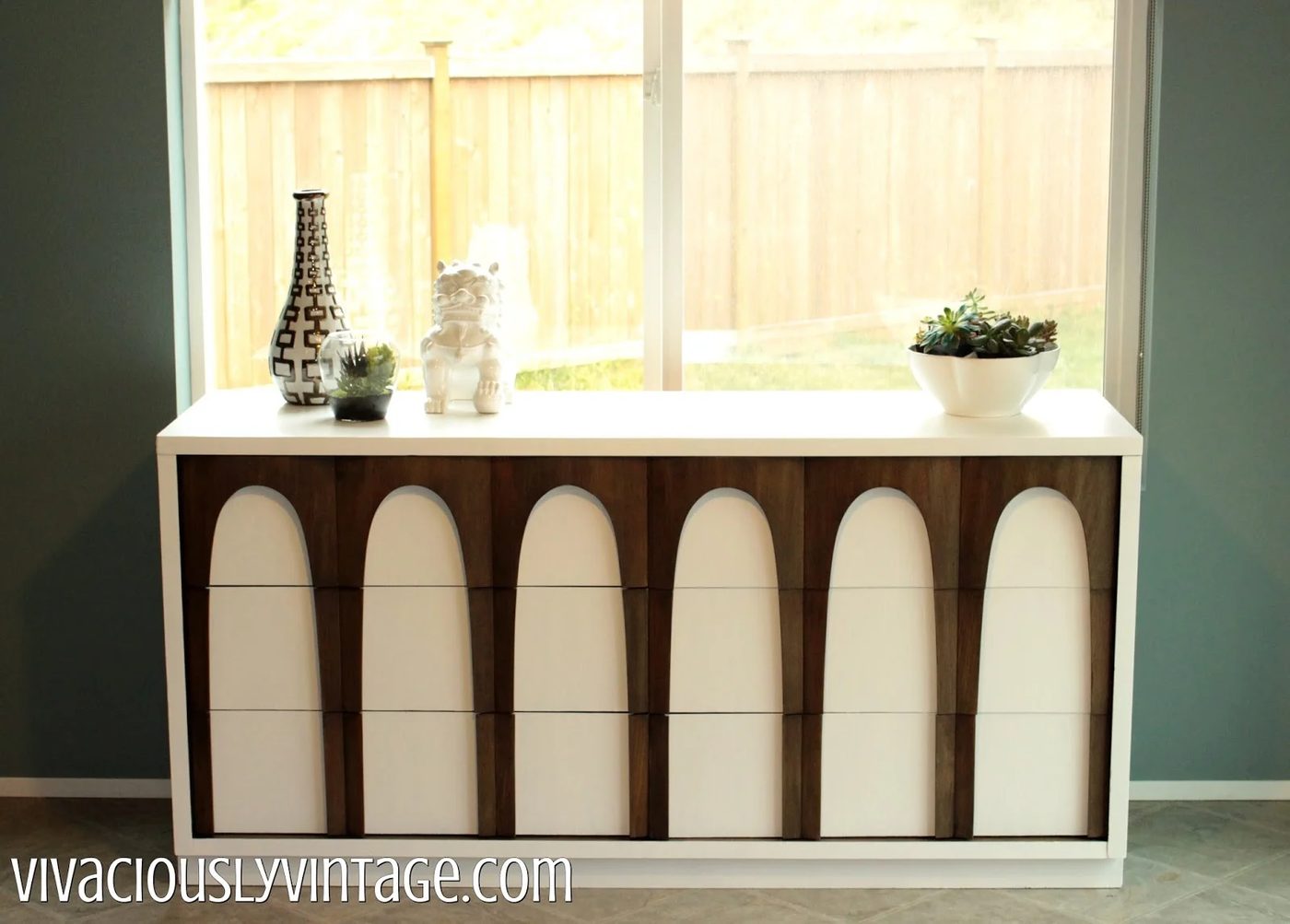 Mid Century Dresser Painted Makeover
