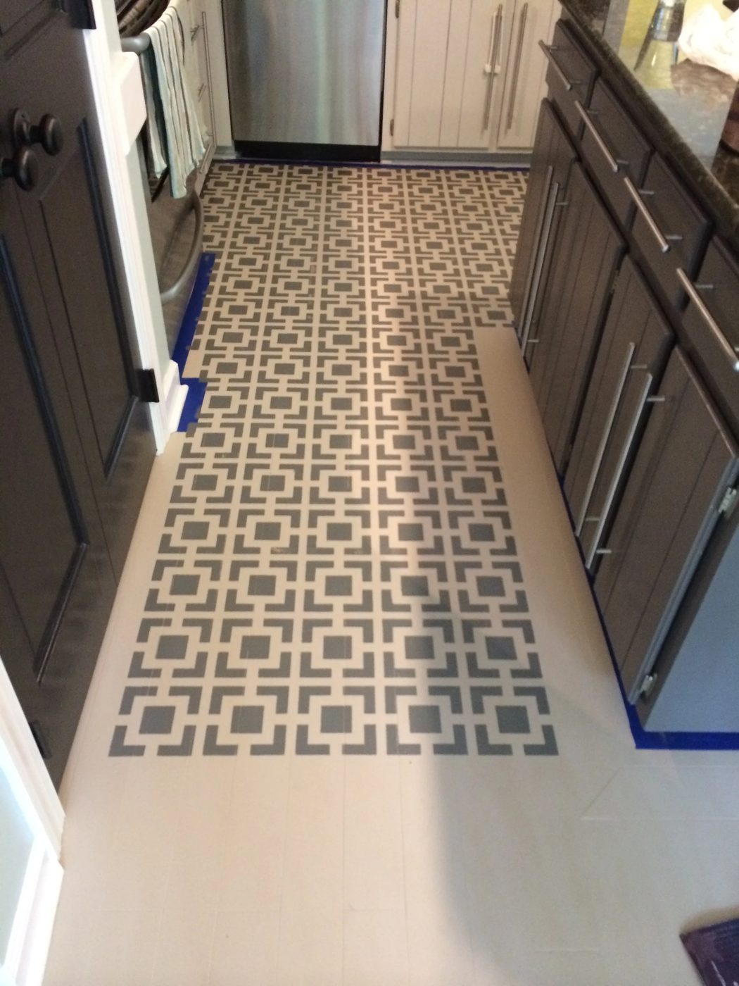 WOW! Paint and stencil your kitchen floors for high impact on a tiny modest-cost! Full walkthrough by Designer Trapped in a Lawyer's Body for Bekob.com!