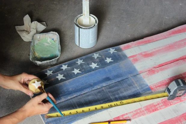 Handmade Pallet Slat Flag