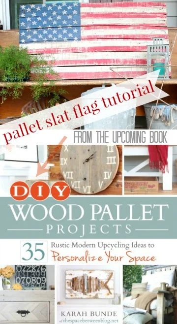 Handmade pallet slat flag walkthrough | The Space Between on Bekob.com #patriotic #reclaimedwood