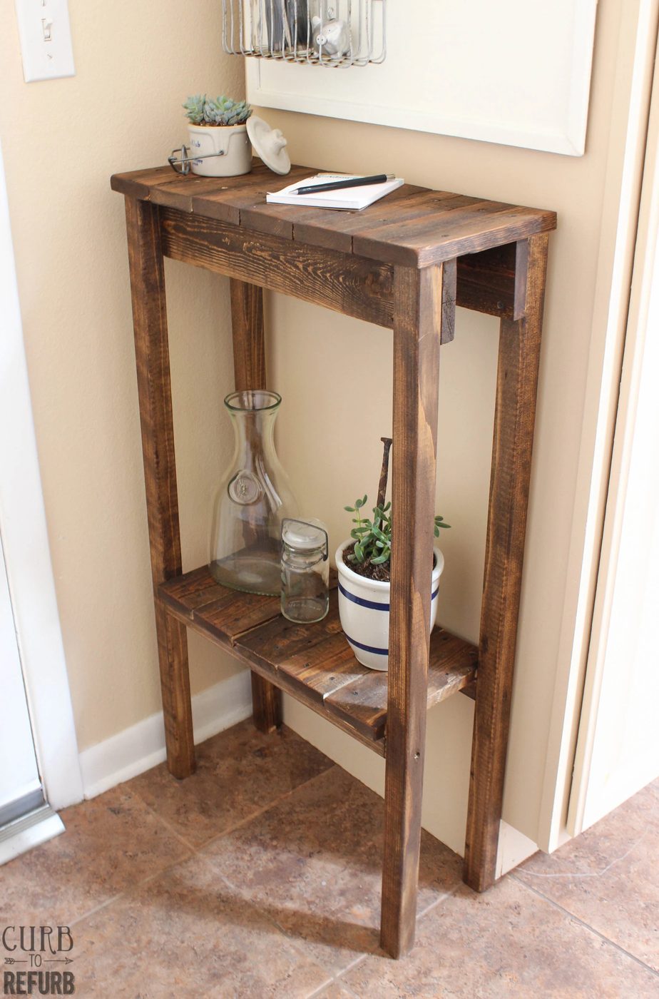 Under $10 to build a direct pallet table -- straightforward to build, could make any size!