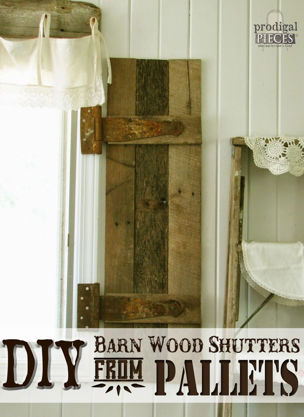 Handmade barnwood shutters made from pallets, Prodigal Pieces on Bekob