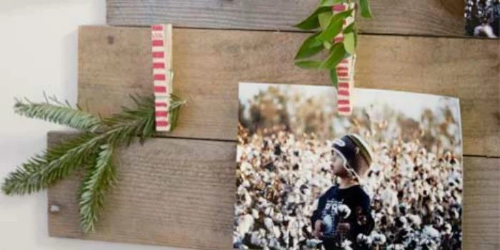 Handmade Pallet Wood Christmas Tree Photo & Card Holder