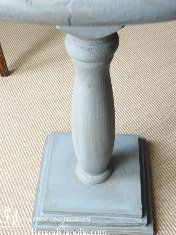 Handmade Pedestal Accent Table showing Glaze