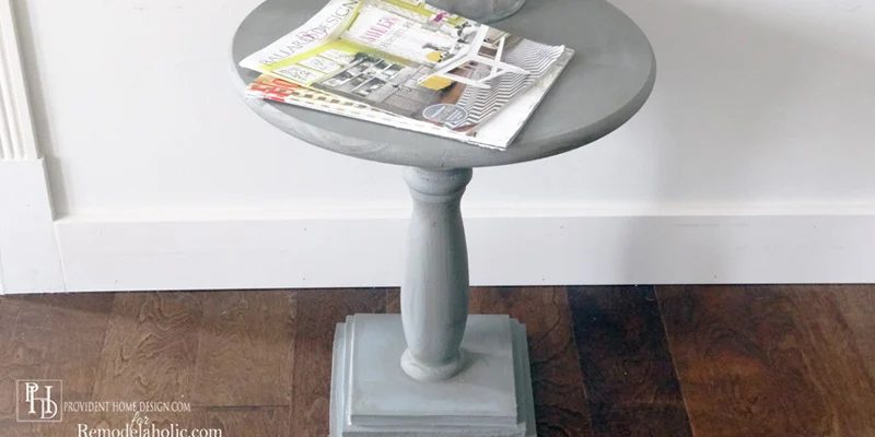 Handmade Pedestal Accent Table