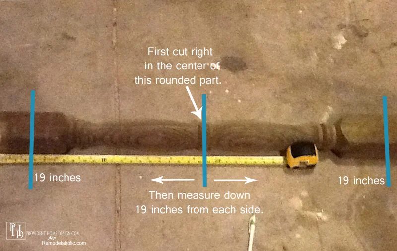 Cut Porch Post to Create Two Side Tables