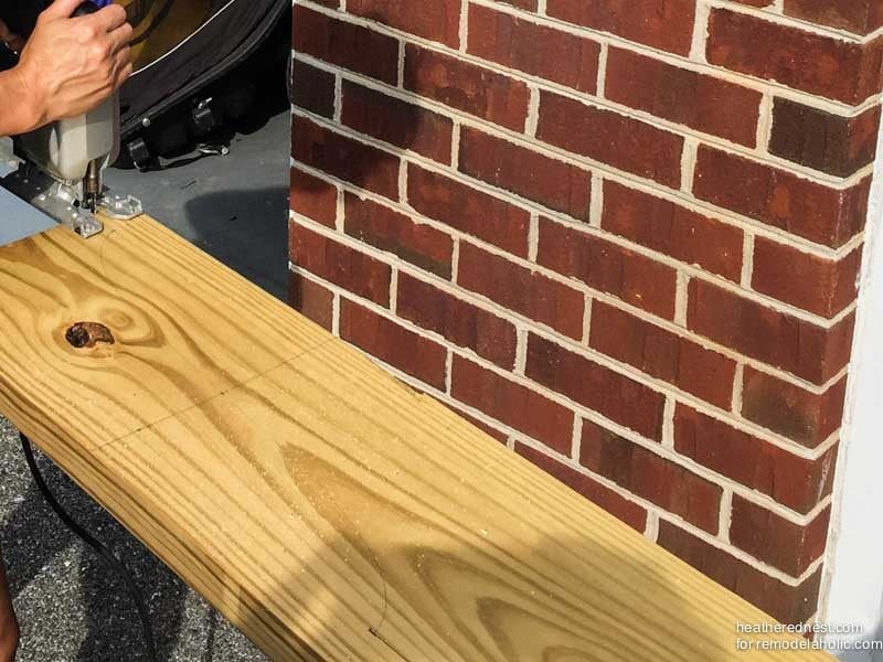 How to cut decorative ends on pergola beams | Handmade deck pergola walkthrough