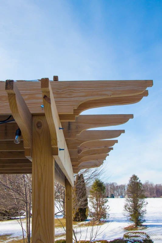 striking Handmade pergola! walkthrough on Bekob.com from The Heathered Nest