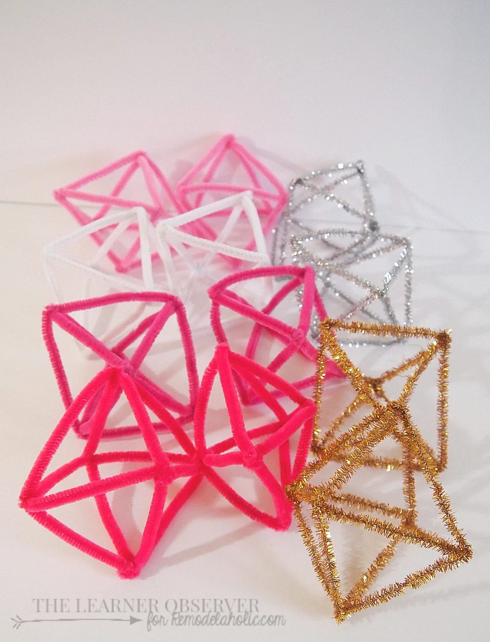 Handmade Pipe Cleaner Himmeli Ornaments Or Pipe Cleaner ornaments- The Learner Observer for Bekob.com