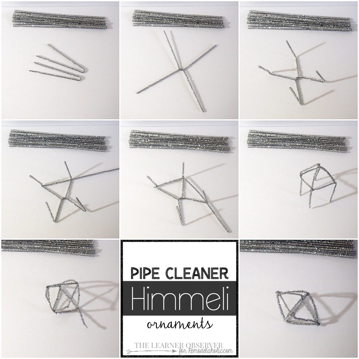 Pipe Cleaner Himmeli Ornaments - The Learner Observer for Bekob.com