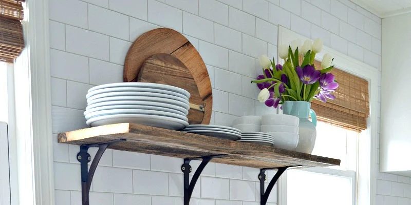 Handmade Plank Ceiling in a striking White Kitchen Renovation