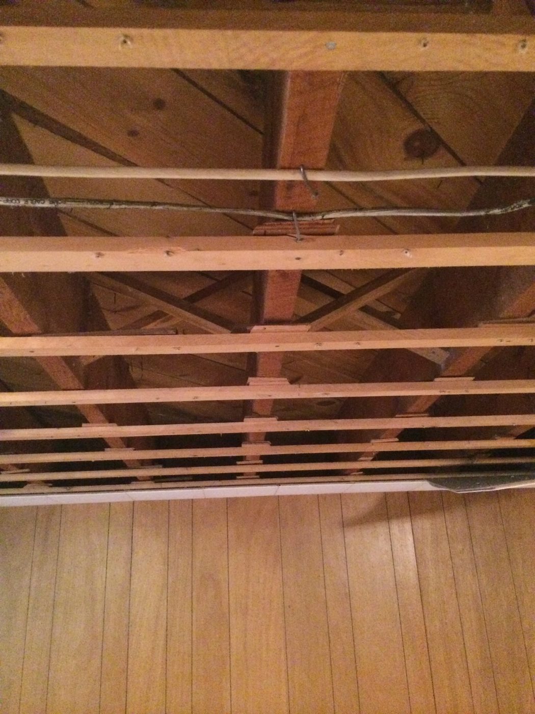 ugly ceilings -- can't wait to cover this up!