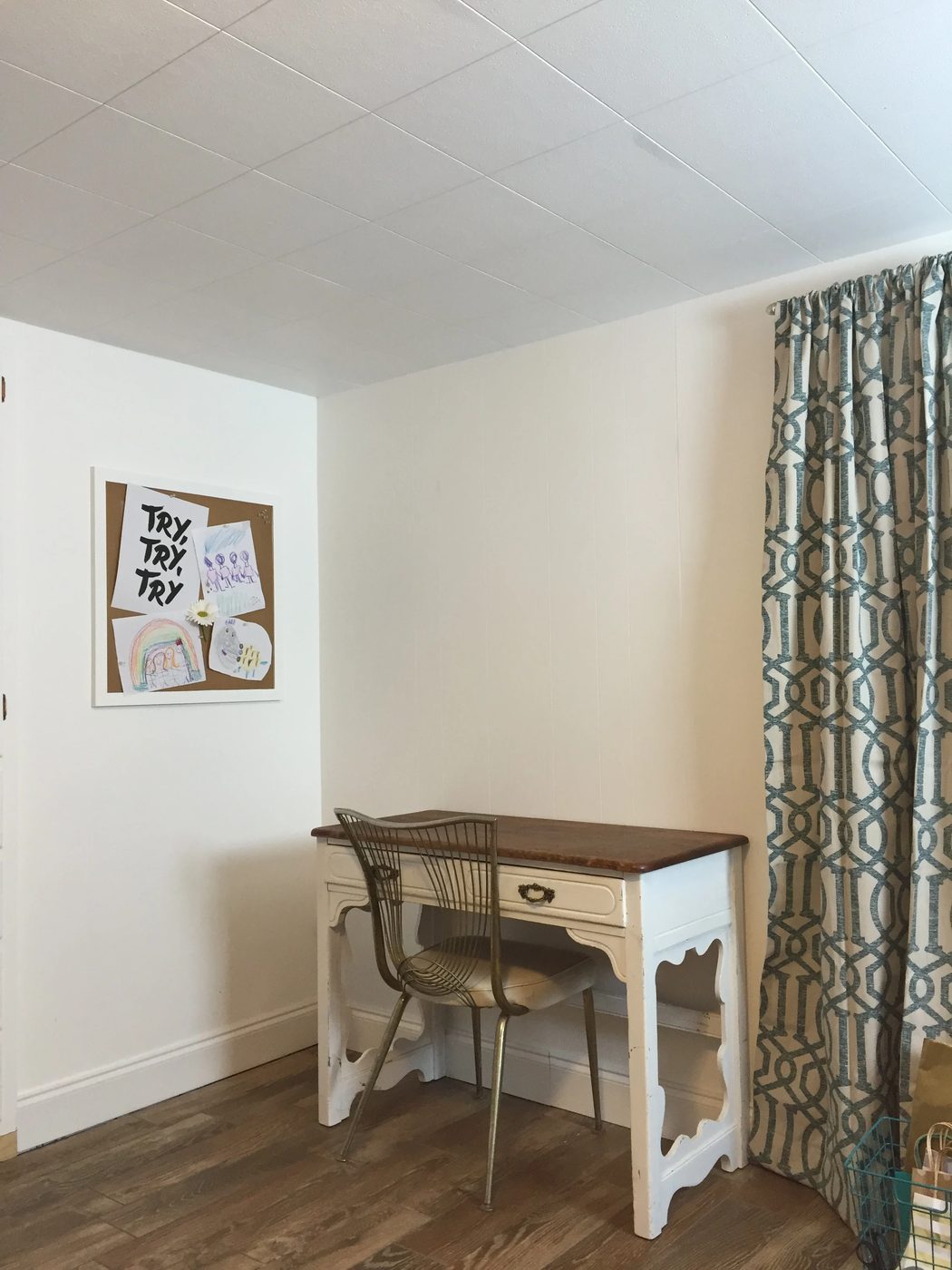 painted tile ceiling