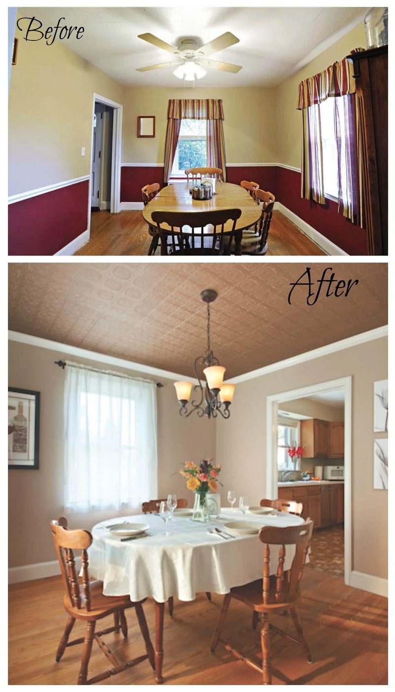 straightforward way to give your ceiling character ! Armstrong planked ceiling makeovers