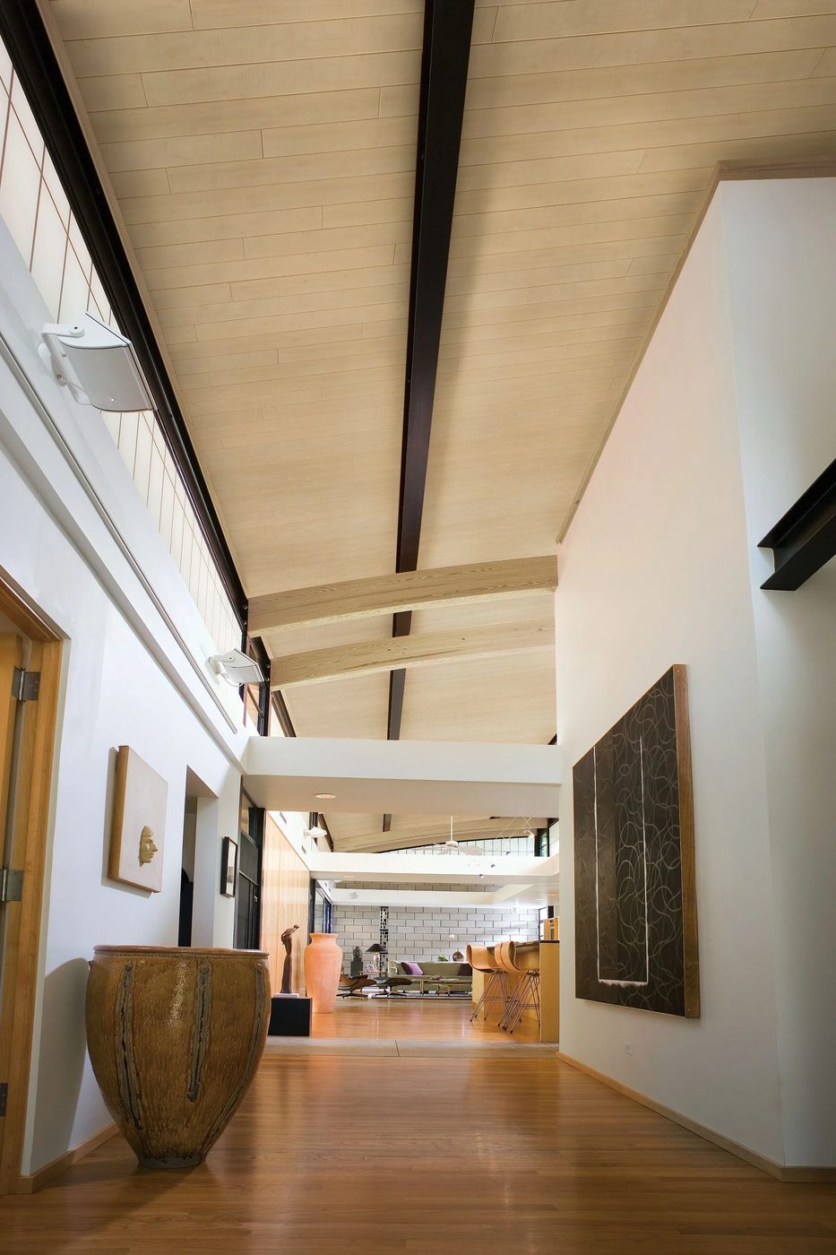 striking planked ceiling