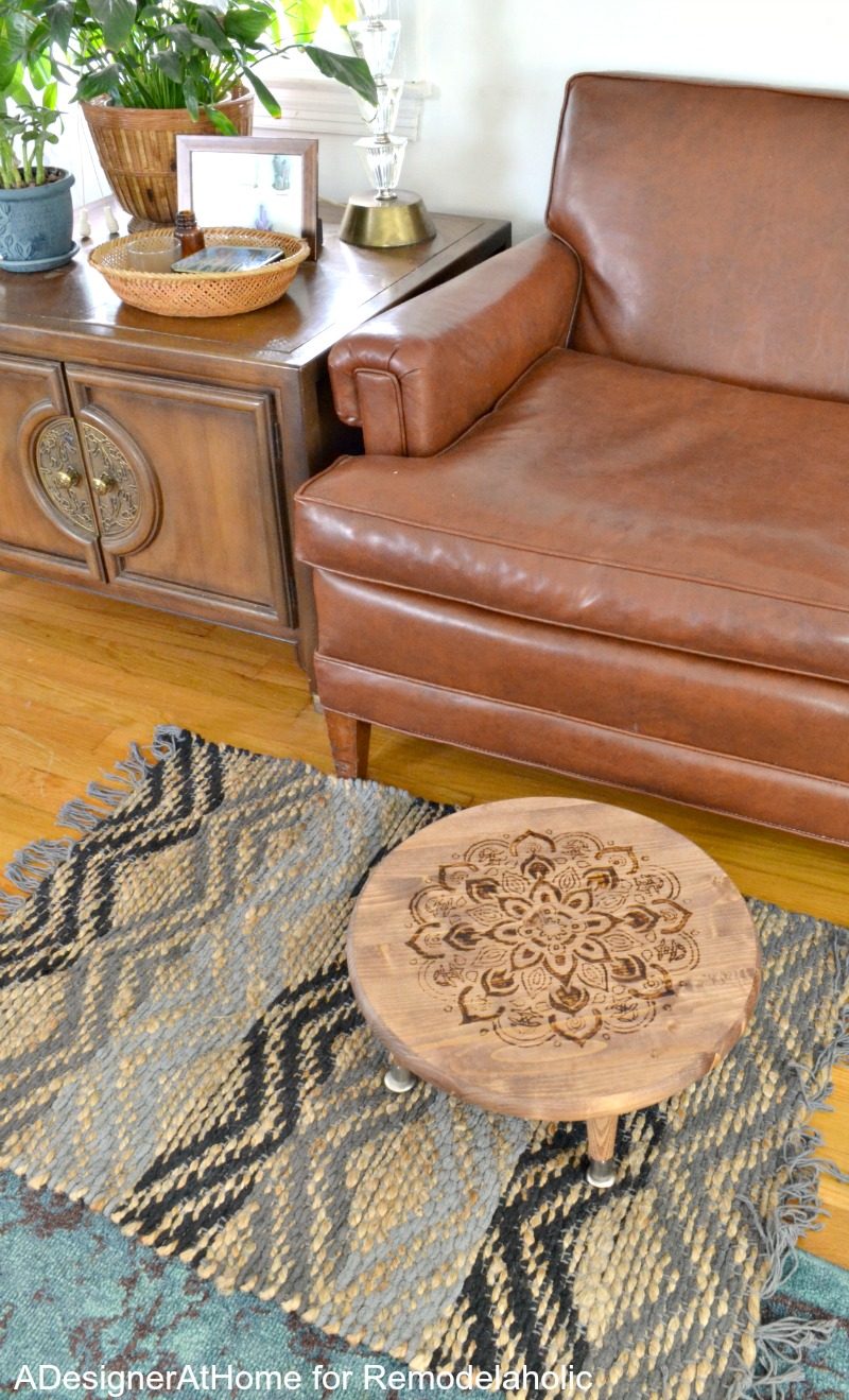 Boho style Handmade planter stool or ottoman -- straightforward and fun to make!
