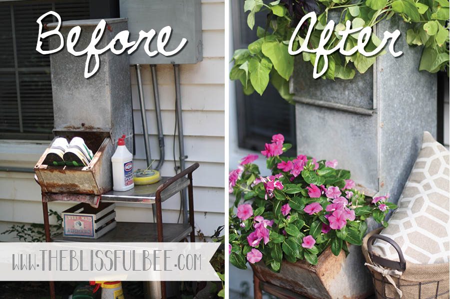 handmade upcycled vintage planter