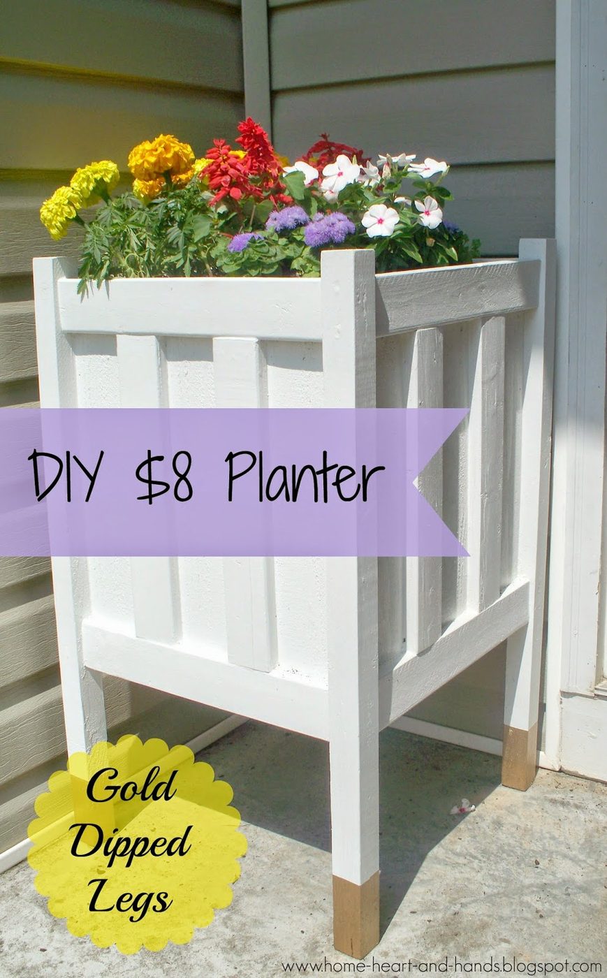 handmade gold-dipped porch planter
