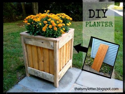 wood planter from a fence piece
