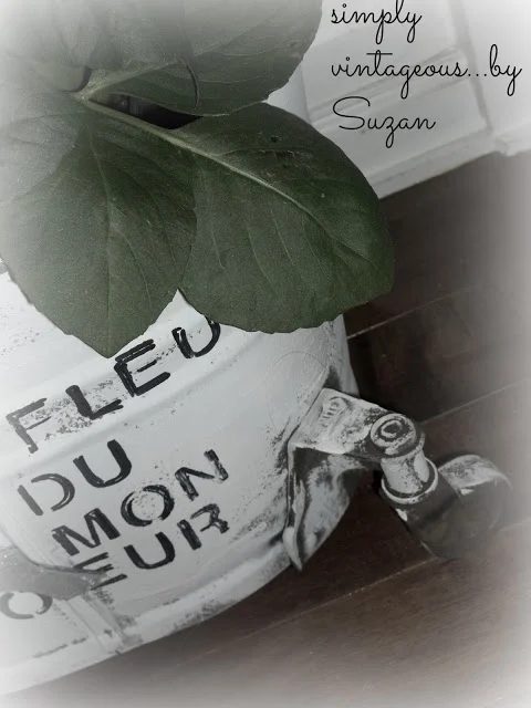 upcycled mop bucket planter