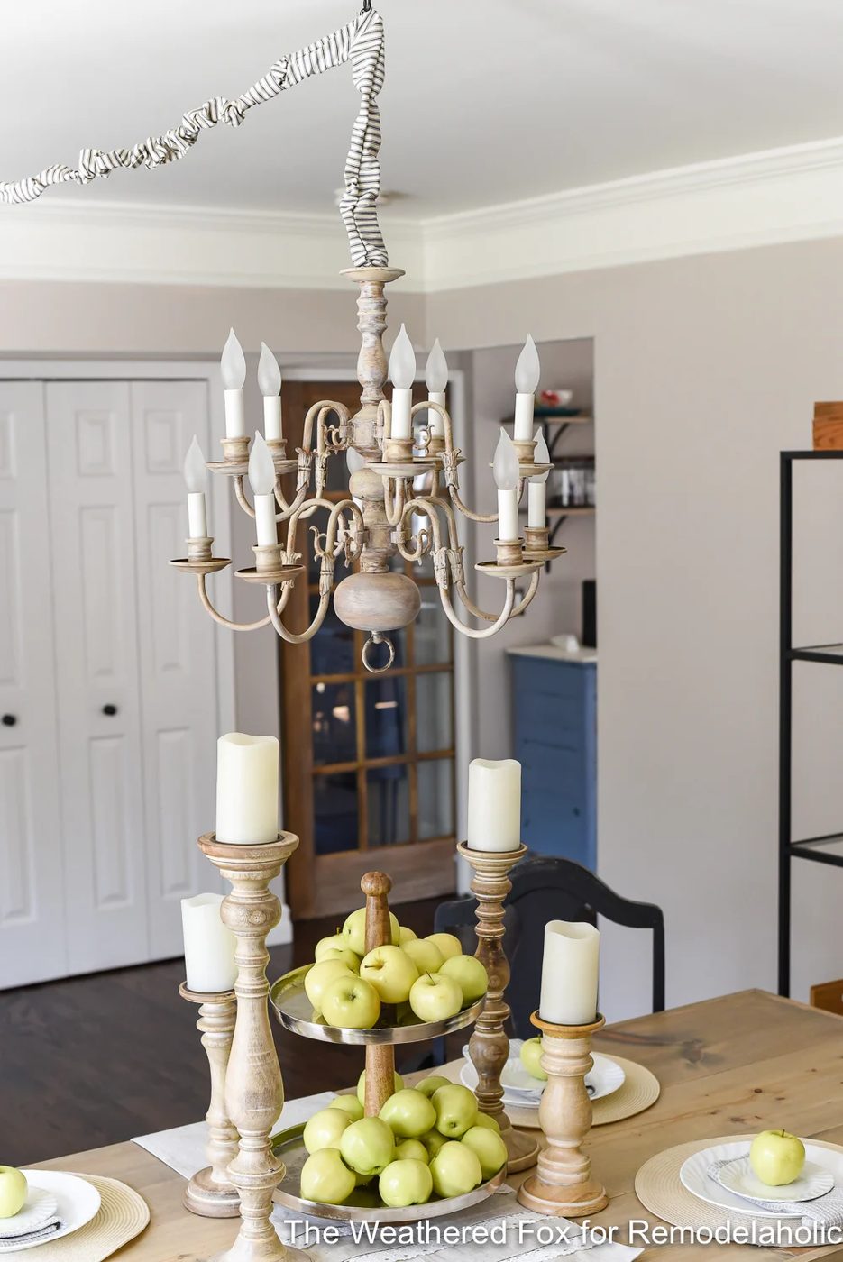 The Weathered Fox Chandelier Makeover 20