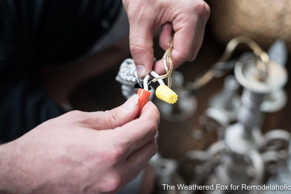 The Weathered Fox Chandelier Makeover 5