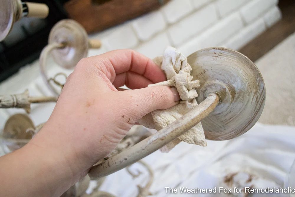 The Weathered Fox Chandelier Makeover 31