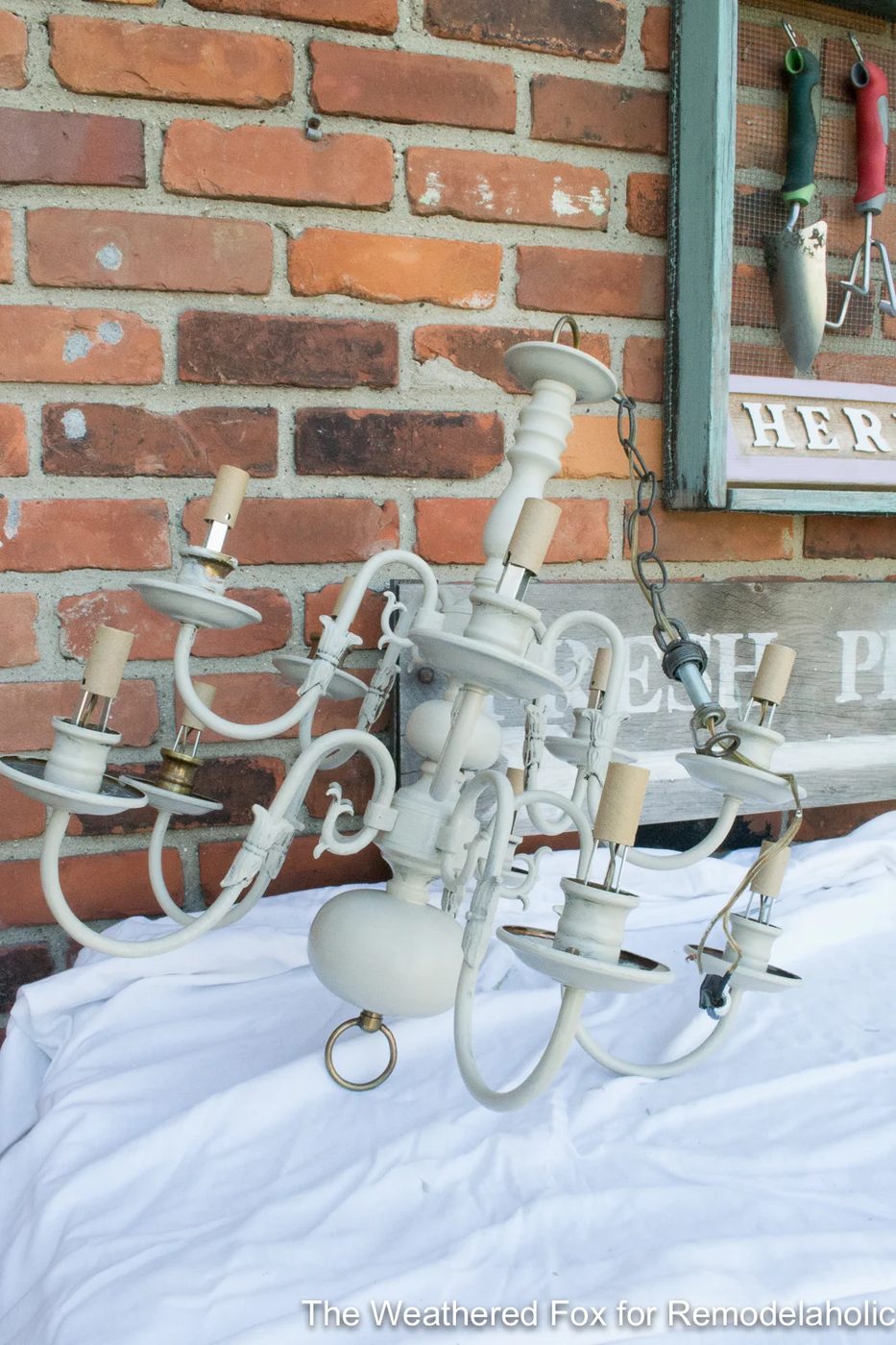 The Weathered Fox Chandelier Makeover 24